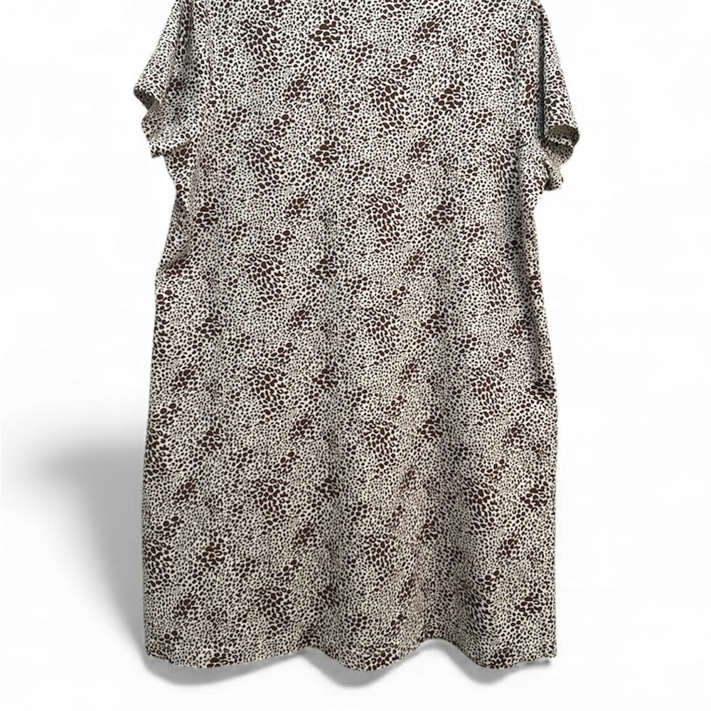 Lands’ End Women’s Large Cotton Animal Print Nightgown Short Sleeve - Picture 2 of 9